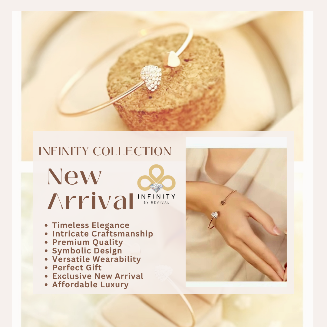 "Elegant Heart Bracelet – Dazzling Gold Plated Bangle with Crystal Accents"