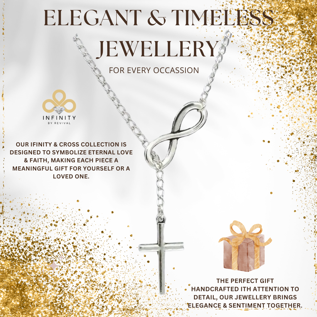 "Elegant Infinity and Cross Pendant Necklace"