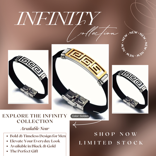 Luxury Men's Leather Bracelet - Bold Greek Key Design, Premium Statement Piece, Available in 2 Colours,